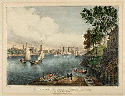 Blackwells Island, East River. From Eighty Sixth Street, New York., 1862 by Frances Flora Bond Palmer